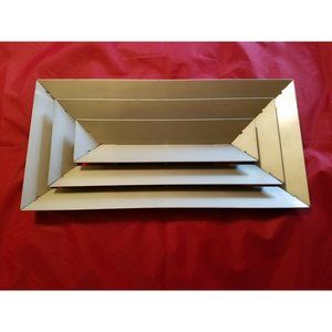 Silver Aluminum Rectangular Ceiling Vent - 18" X 9" - With Locking Tabs - HVAC